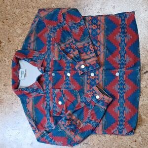 Savanna Jane Southwest Design Button Front Corduroy Jacket Women's Size 1X